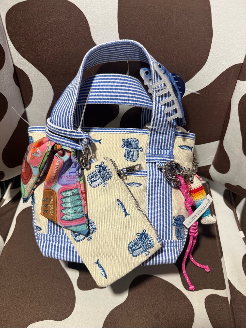 Madden Girl Sardines Canvas mini Tote